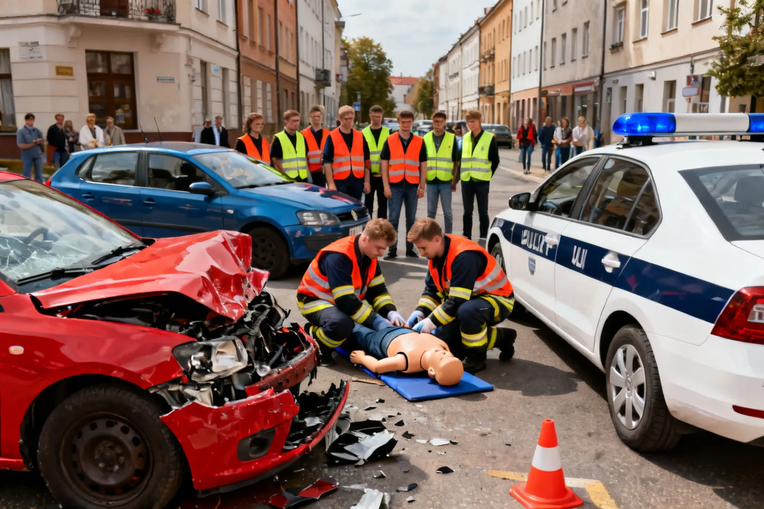 Symulacja wypadku w Świętochłowicach podczas ROADPOL Safety Days