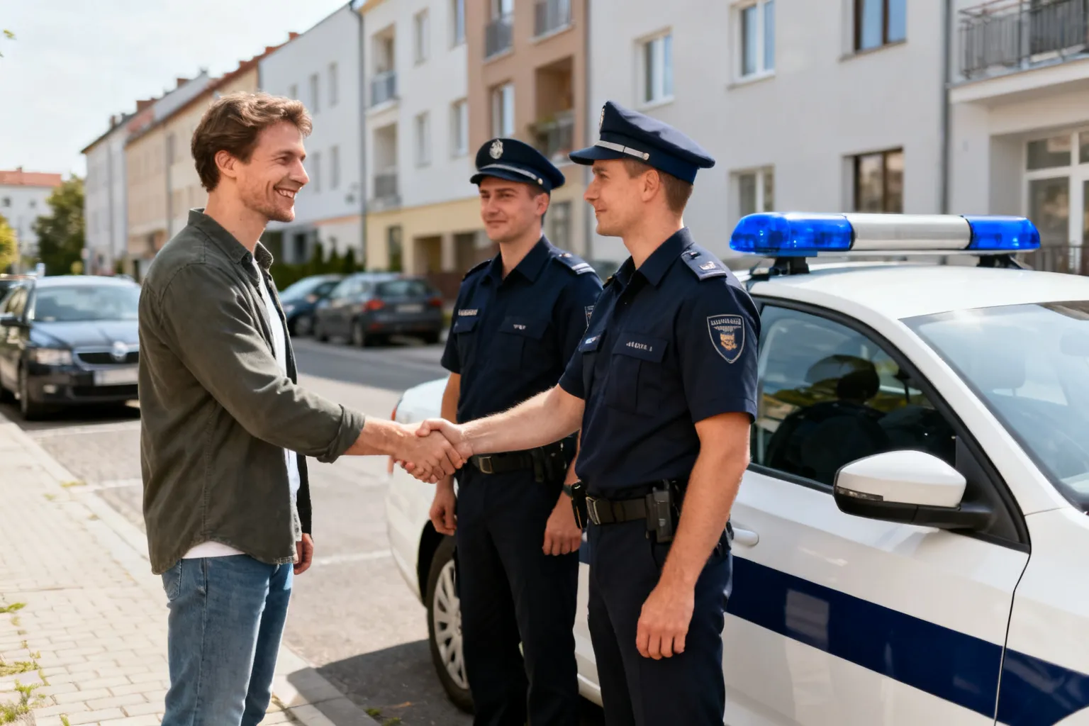 Chorwacki kibic podziękował policjantom po meczu Raków–Hajduk