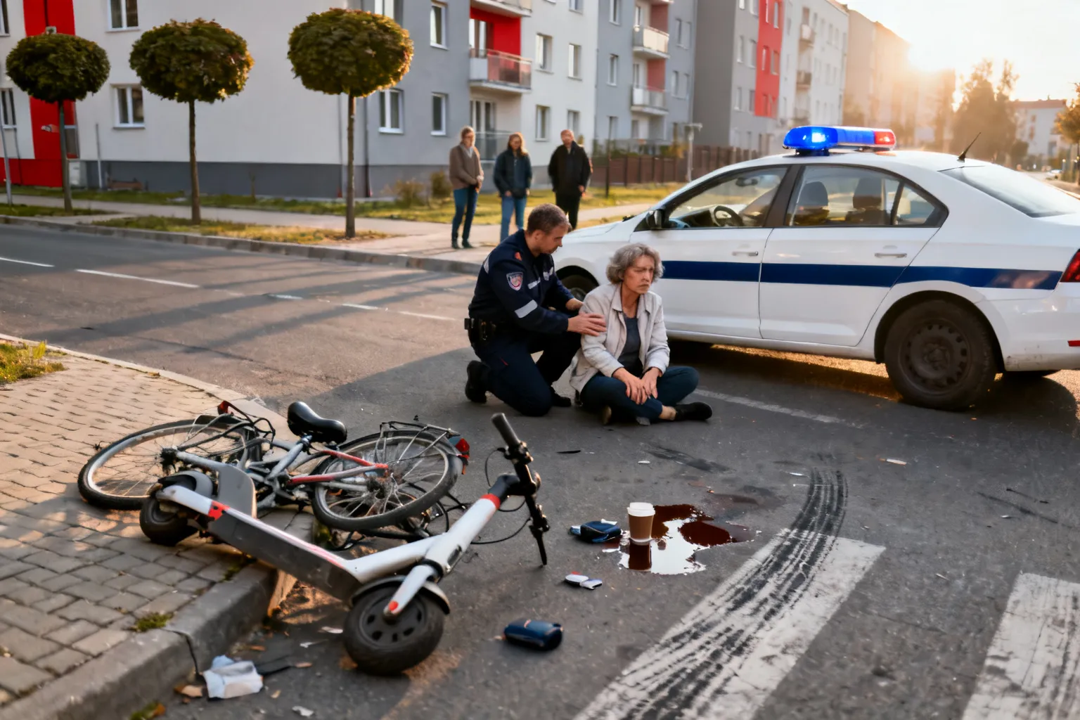 Zderzenie hulajnogi z rowerem w Rzuchowie — 48-latka w szpitalu