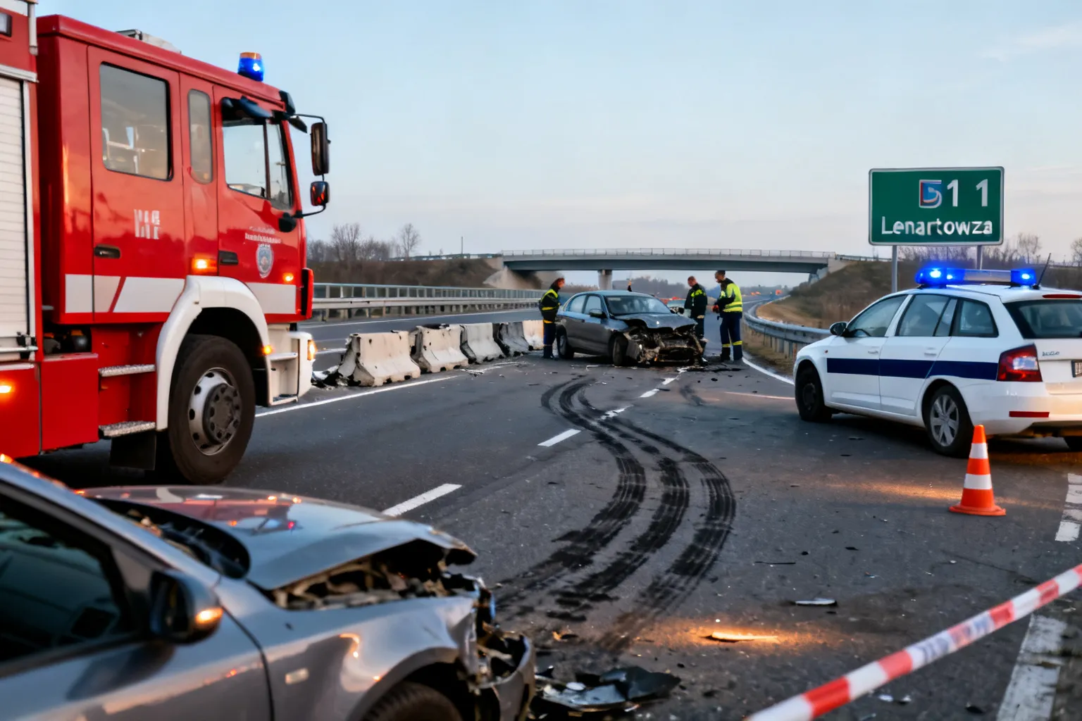 Czarny Alert Drogowy: śmiertelny wypadek na S1 przy zjeździe na Lenartowicza