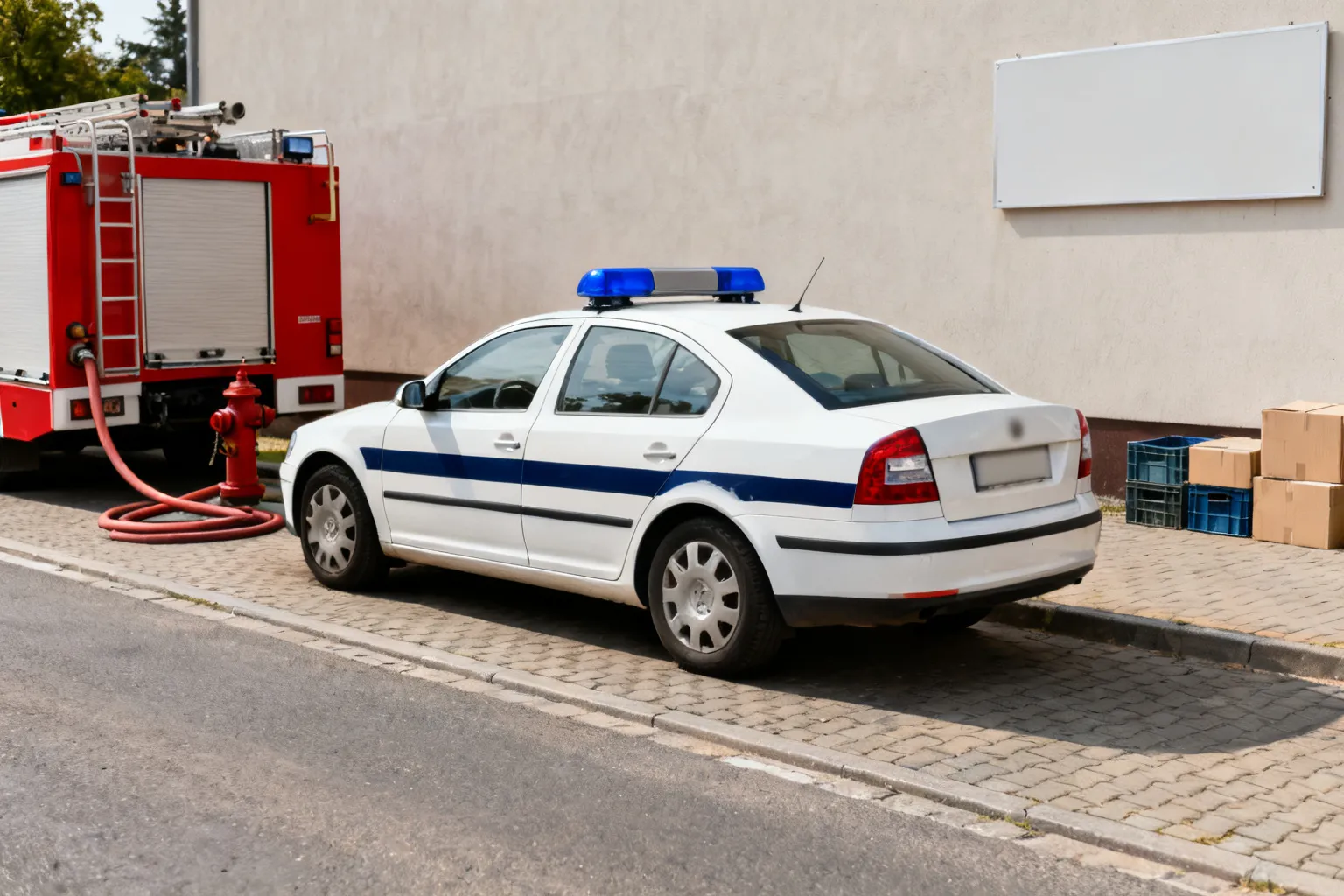 Policjanci z Kalet opanowali pożar przy ul. 1 Maja i ewakuowali 5 osób