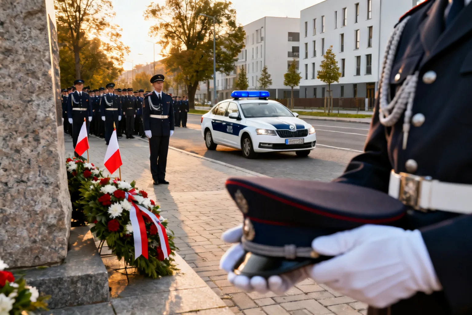 Odprawa wart przed Grobem Policjanta Polskiego z okazji 87. rocznicy