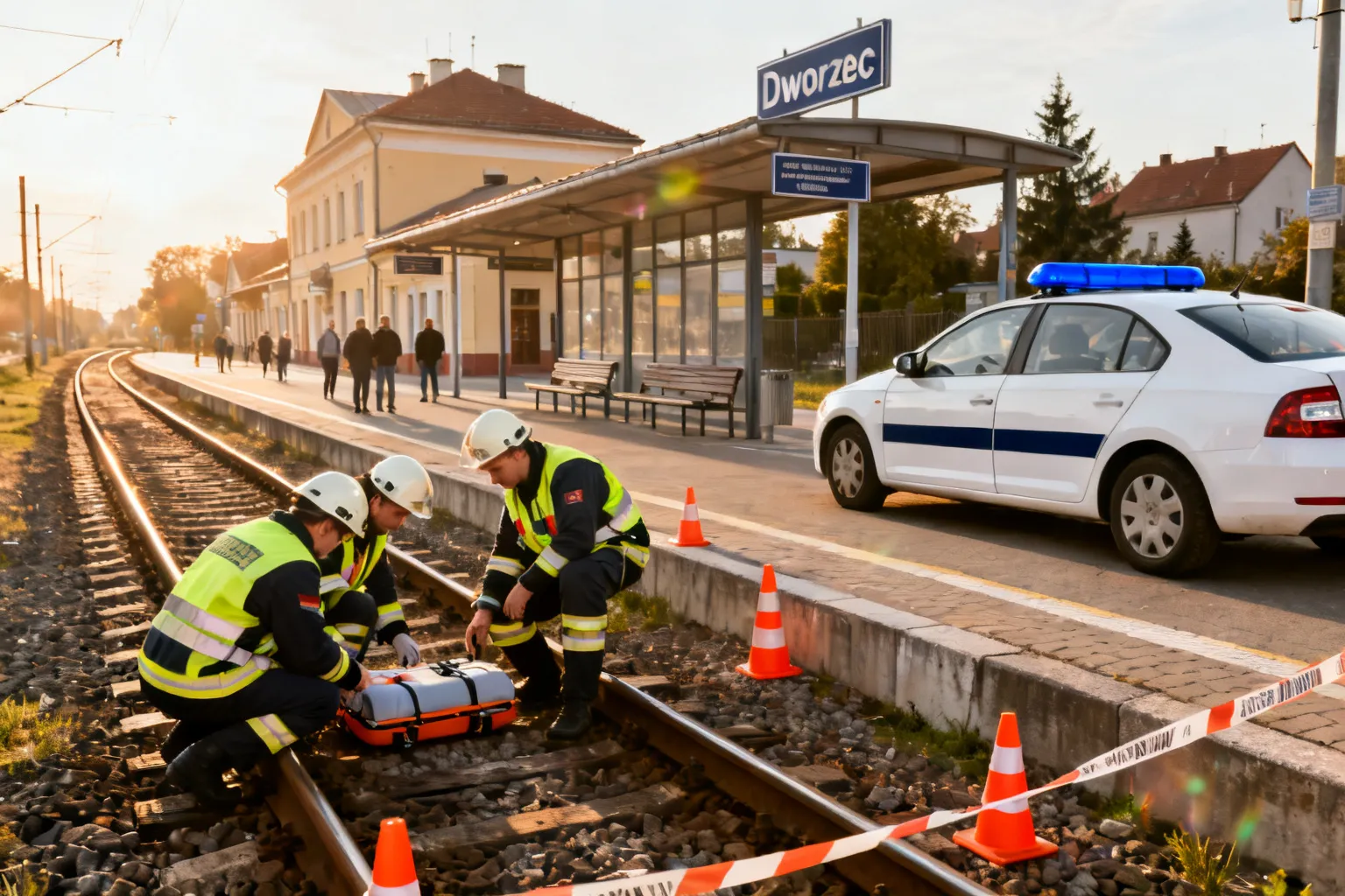 Ćwiczenia „Dworzec” w Sosnowcu po zgłoszeniu przedmiotu na torach