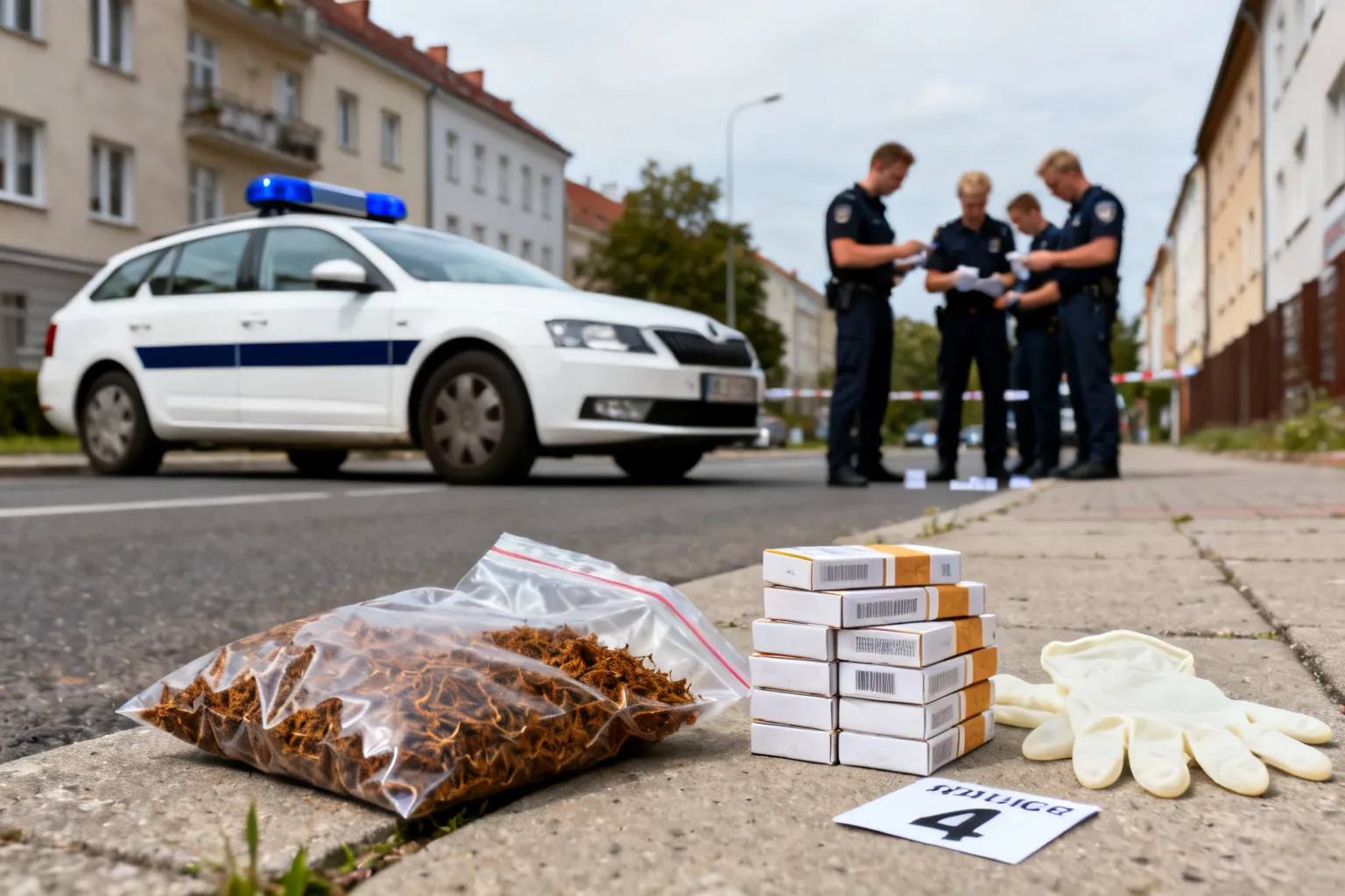 Piekarscy policjanci zabezpieczyli prawie 40 kg tytoniu i blisko 24 tys. papierosów