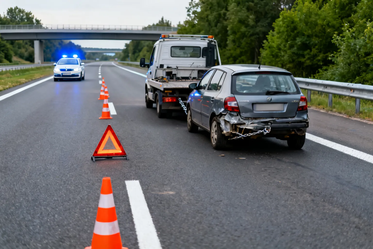 Prawy pas A4 w Pławniowicach zamknięty po zdarzeniu drogowym