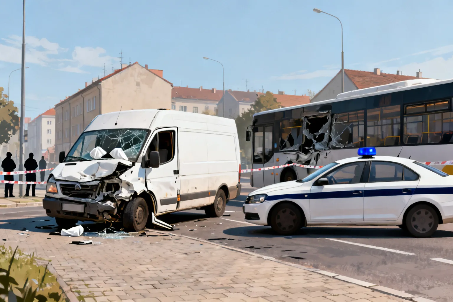 Śmierć kierowcy dostawczego po zderzeniu z autobusem w Katowicach