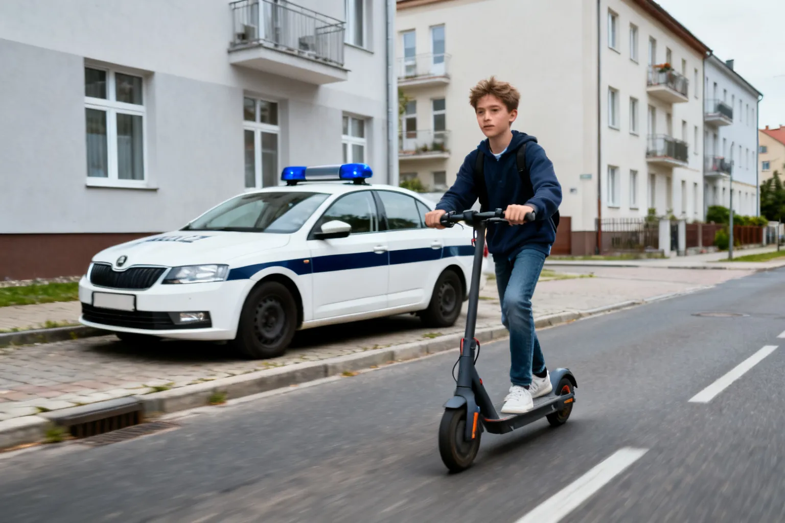 14-latek nie zatrzymał się do kontroli i uciekł hulajnogą w Gliwicach