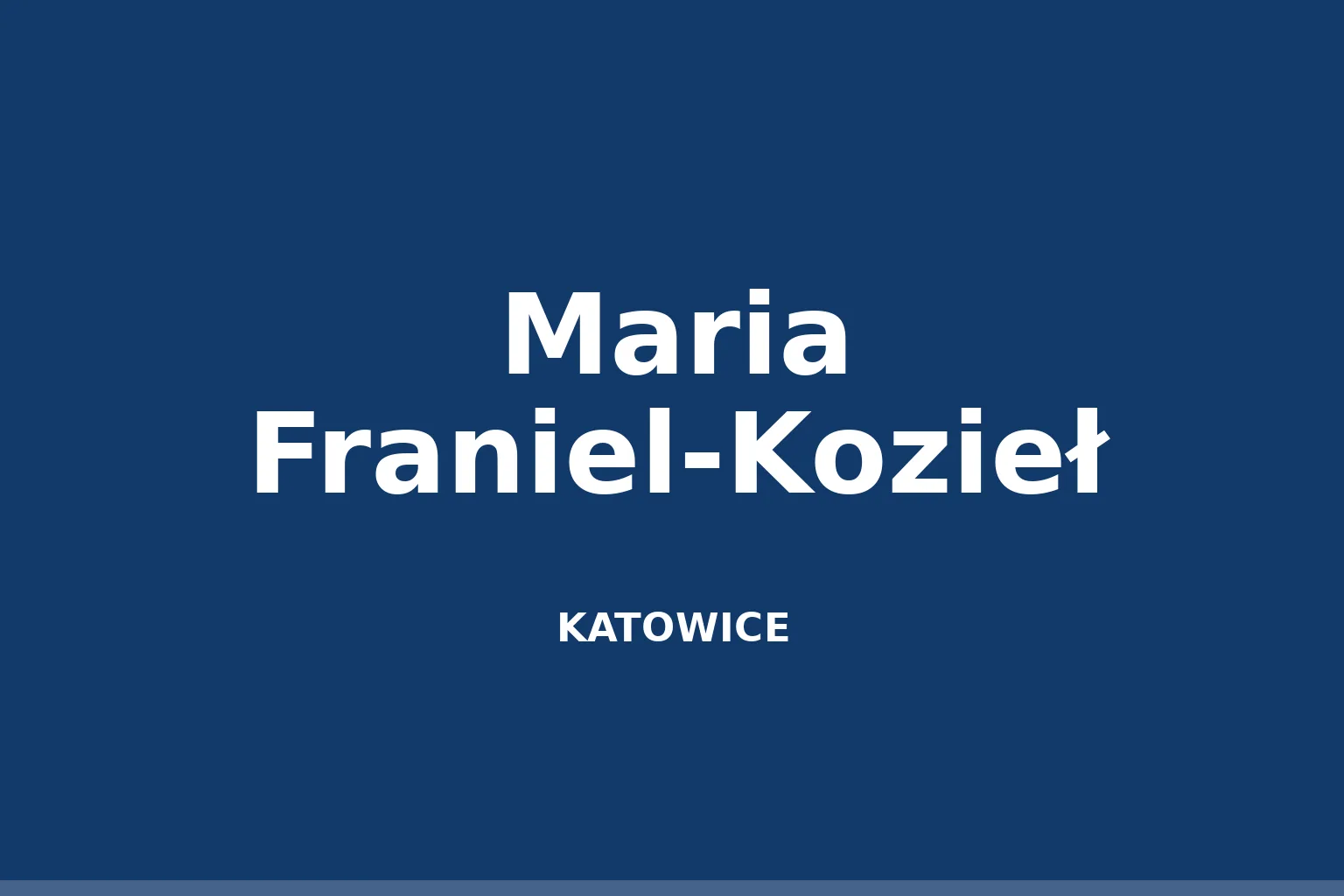 Maria Franiel-Kozieł